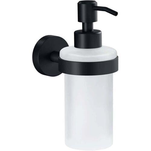 tesa MOON BLACK 40565-00000-00 Zeepdispenser 200 ml Zwart (mat), Glas gesatineerd