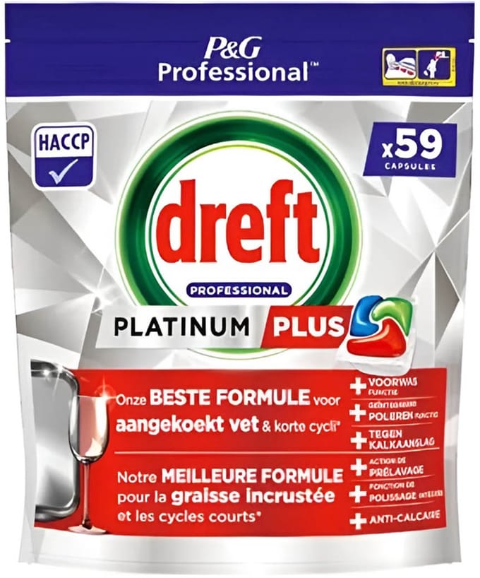 Dreft Platinum Plus Regular All in 1 Vaatwastabletten - 59 tabs