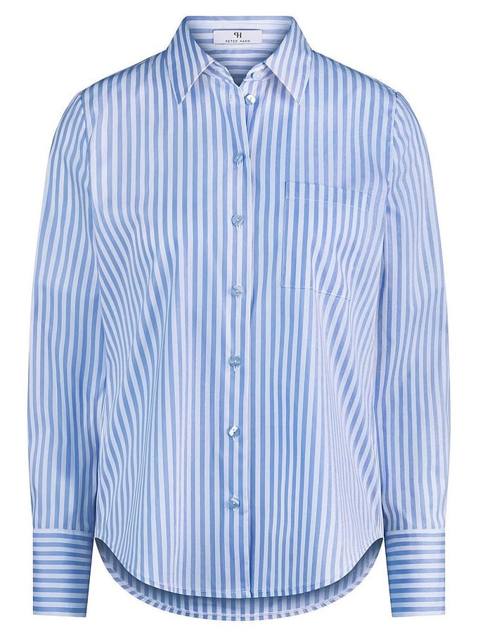 Lange blouse lange mouwen Van Peter Hahn wit