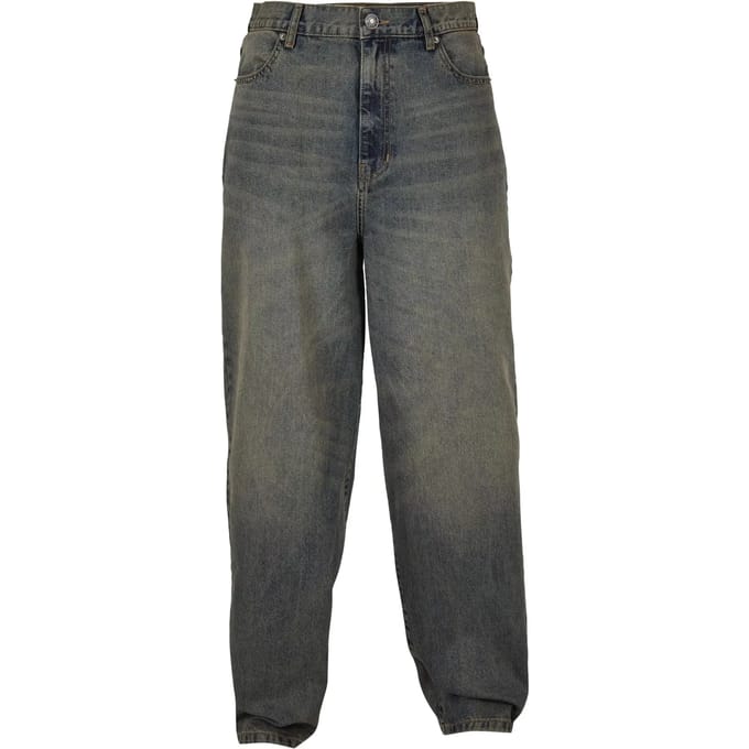 Urban Classics - 90's 2000 washed Wijde broek - Taille, 36 inch - Blauw