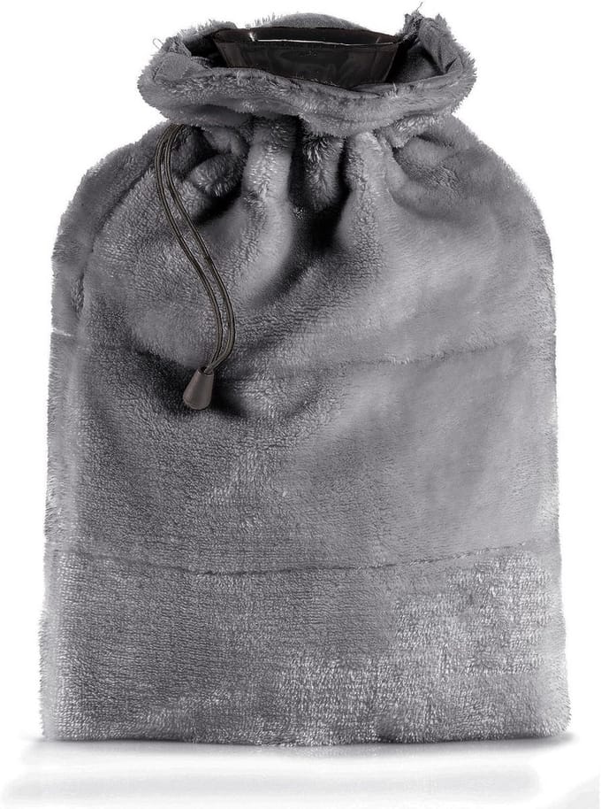 Grote Warmwaterkruik Grège 23x33 cm met Zachte Pluche Hoes