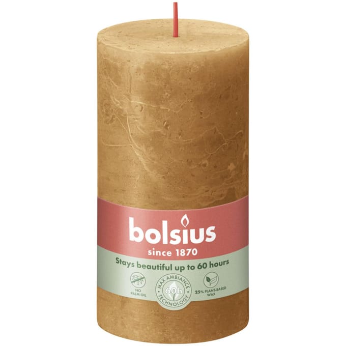 Bolsius Stompkaars Spice Brown Ø68 mm - Hoogte 13 cm - Kaneel - 60 Branduren