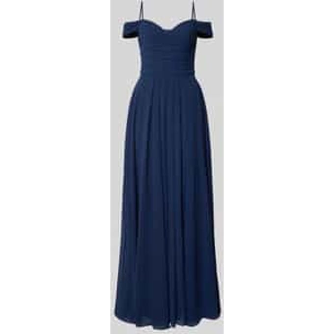 Maxi-jurk in off-shoulder-look met loopsplit