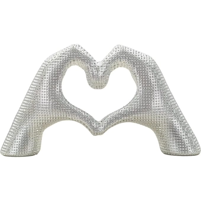 Decoratie Hands Lover Silver 25×7,5×13,5 cm