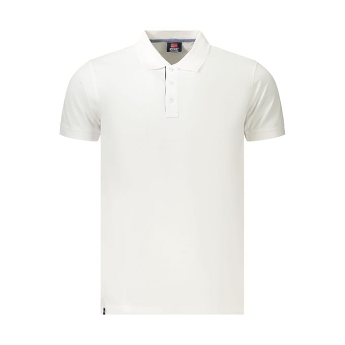 Noorwegen 1963 Witte Katoenen Heren Poloshirt