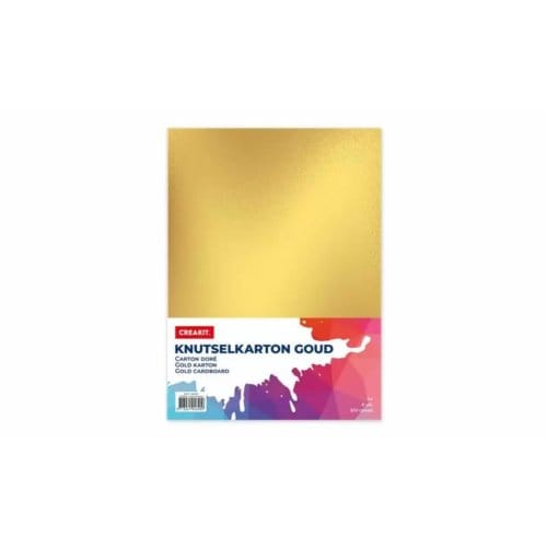 CREAKIT. Karton A4 - Knutselpapier - 300grs - Metallic - Goud - 8 vel
