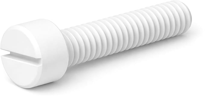 Dailygoods - Cilinderschroef met Sleuf van Kunststof M6 x 25 mm