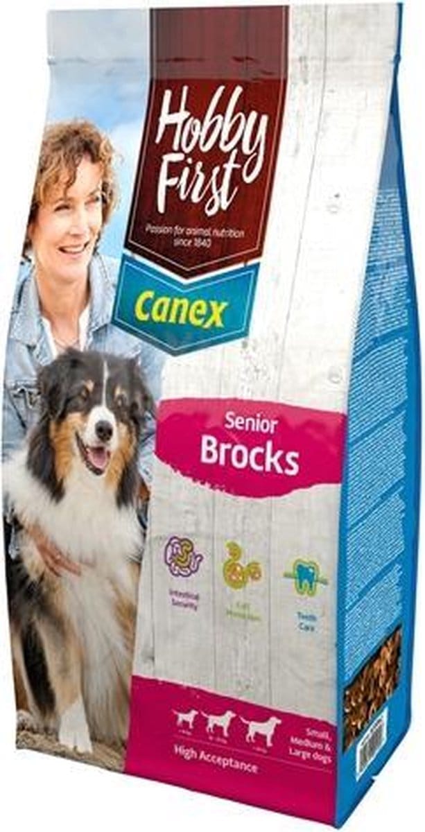 Hobbyfirst canex senior brocks - 12 kg - 1 stuks