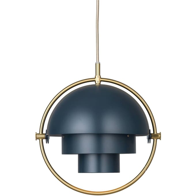 GUBI Multi-Lite Hanglamp Klein Messing & Middernachtblauw - Limited Edition