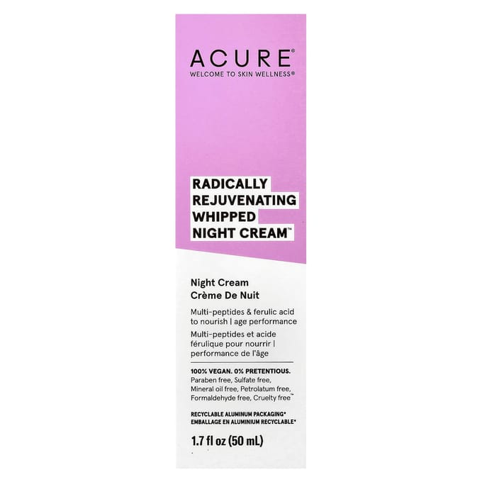 ACURE, Radically Rejuvenating, Whip Night Cream, 50 ml (1.7 fl oz) pink