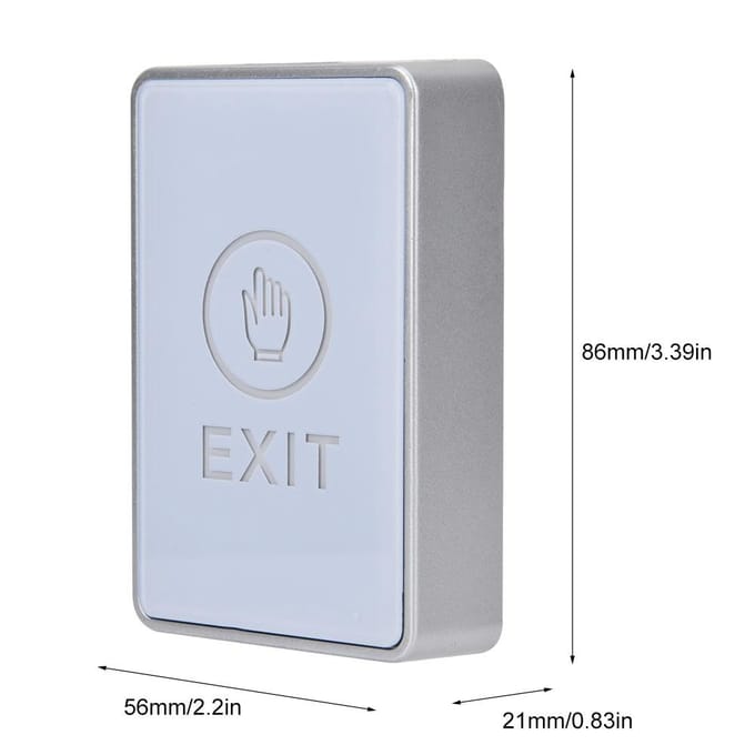 DK?920C Toegangscontrolesysteem Deur Uitgang Touchknop Deur Drukknop Releaseschakelaar white