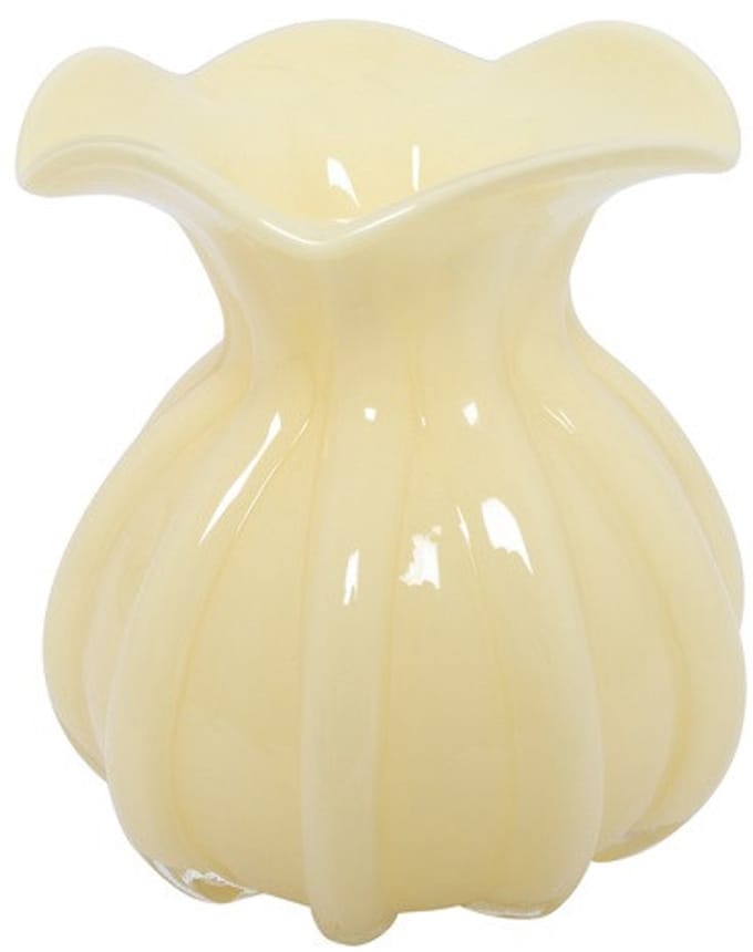 Countryfield Vaas Rian glas L14B14H15,5CM geel