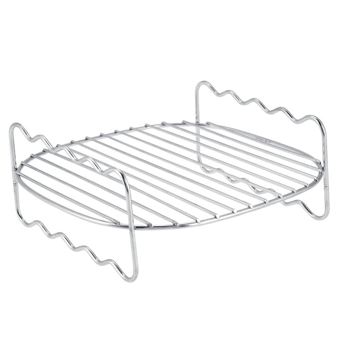Grille de barbecue de remplacement double couche brochettes plaque de cuisson pour friteuse à air Philips blanc