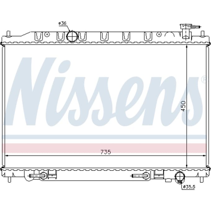 Radiator, motorkoeling NISSENS 68712