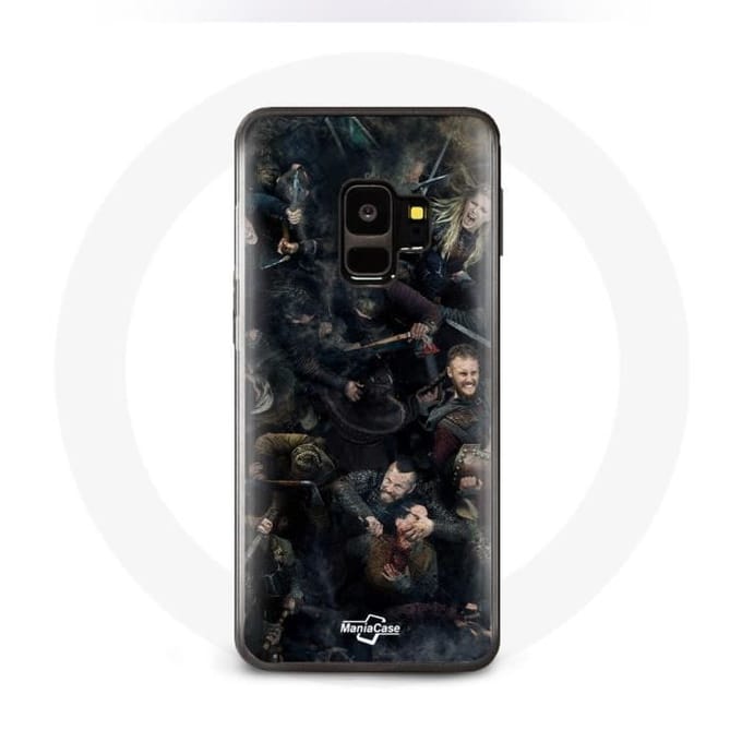 Coque - Vikings - Samsung Galaxy S9 Plus - Souple - Noir - Affiche Personnages