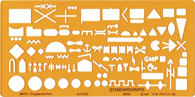Sjabloon Standardgraph NATO troepen formaties - SG-8355