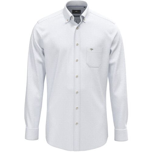 Fynch-Hatton Overhemd Fine Stripe Washed Oxford New Breeze / male