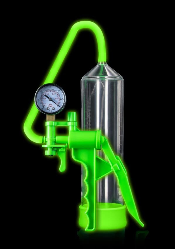 Glow in the Dark Penispomp met drukmeter