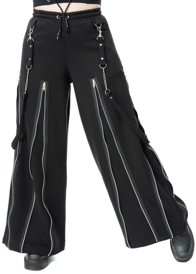 Heartless - Ember Alter Wijde broek - S - Zwart