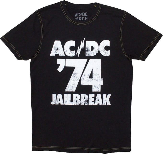 AC/DC - 74 Jailbreak Heren T-shirt - M - Zwart