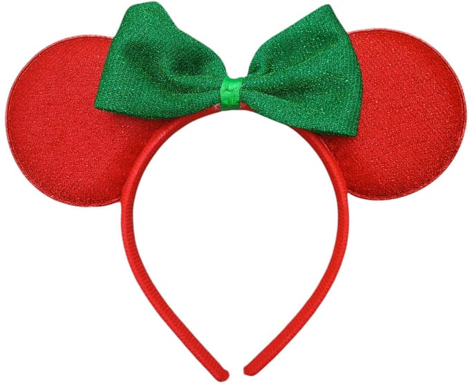 Disney Minnie Mouse - (kerst) oren - diadeem - meisjes - rood/groen
