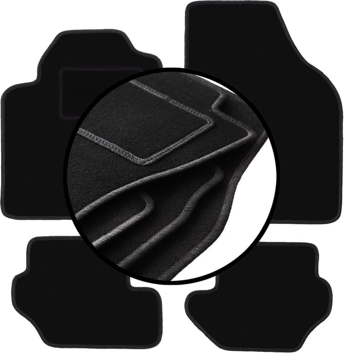 Complete set veloursmatten voor: Ford Fiesta MK5 hatchback (1999-2002)