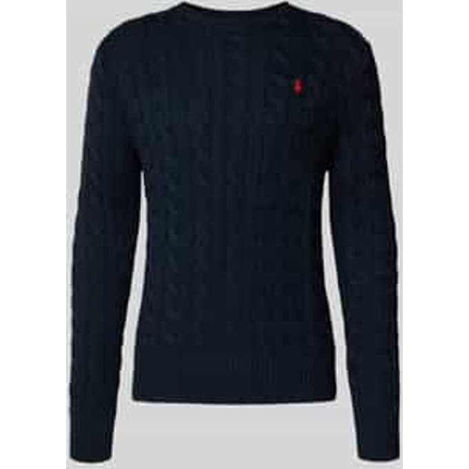 Gebreide pullover met labelstitching