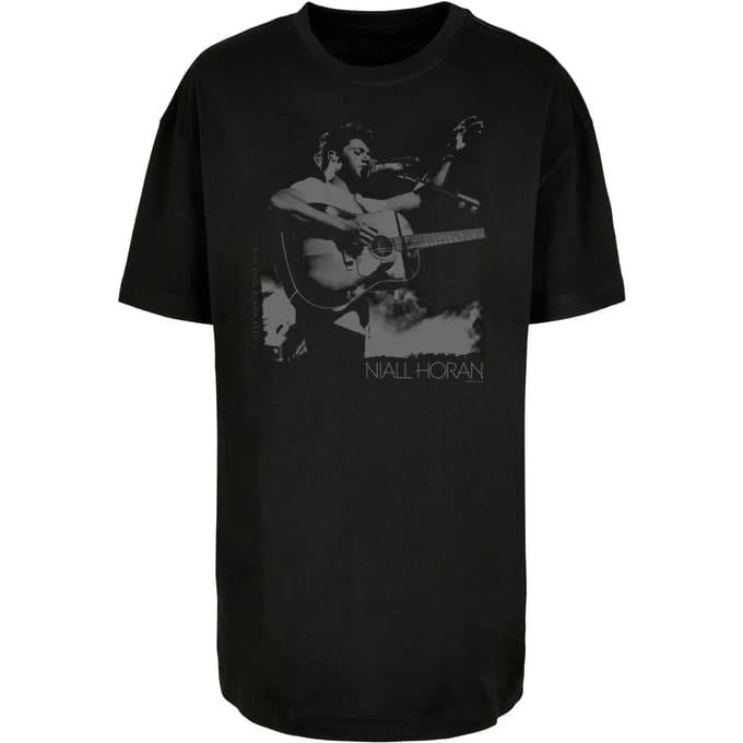 Merchcode Damen T-Shirt Ladies Niall Horan Graphic Admat Picture Oversized Boyfriend Tee MP5011883 Black-XL