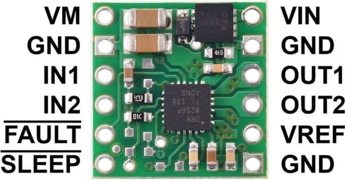 DRV8256P Single Brushed DC Motor Driver Carrier Pololu 4039