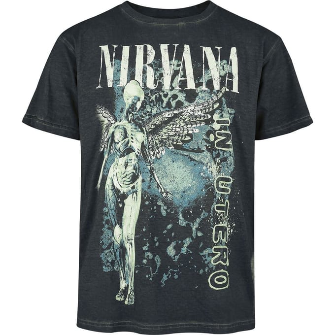 Nirvana T-shirt - In Utero Vertical - S tot 3XL - voor Mannen - zwart