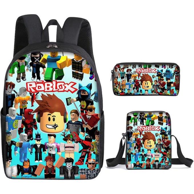 Roblox Student Schooltas Basisschool en Middelbare School Rugzak Modetrend Rugzak Drie Delig Set Backpack