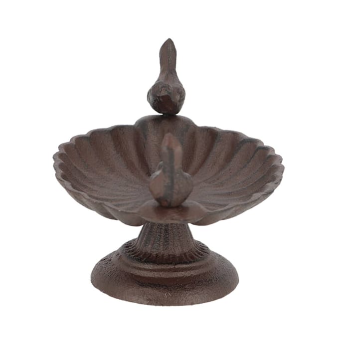 Best For Birds - Gietijzeren Vogelbad - Bruin - 21 x 15 x 12 cm