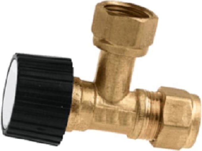 Bonfix Hoekstopkraan messing 3/8inch x 12mm knel binnendraad FRp