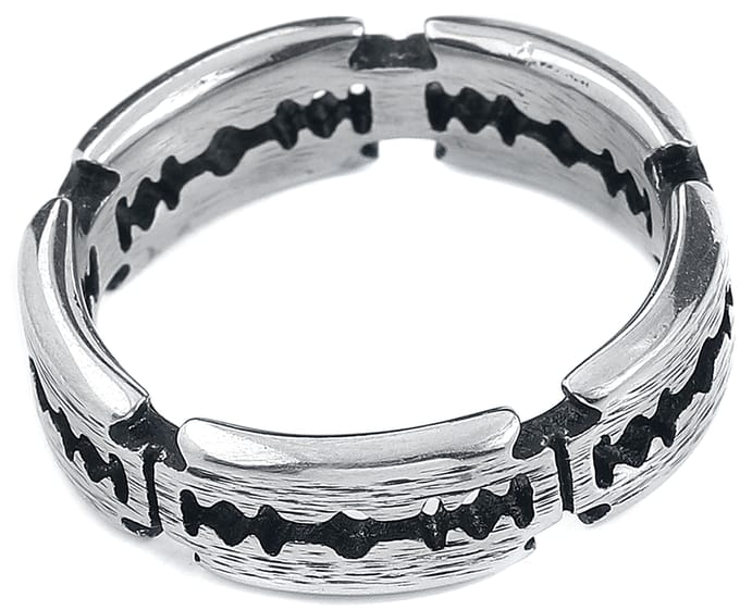etNox hard and heavy Ring - Razorblades - voor Mannen - zilverkleurig