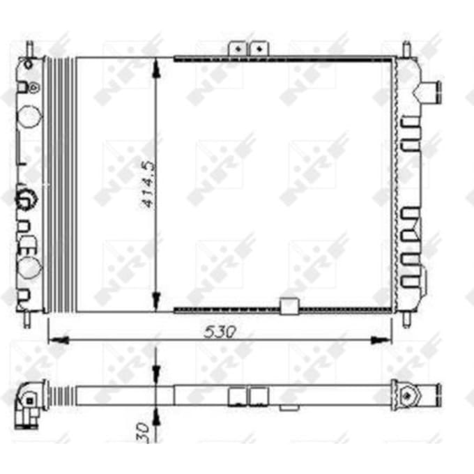 Radiator, motorkoeling NRF 58670