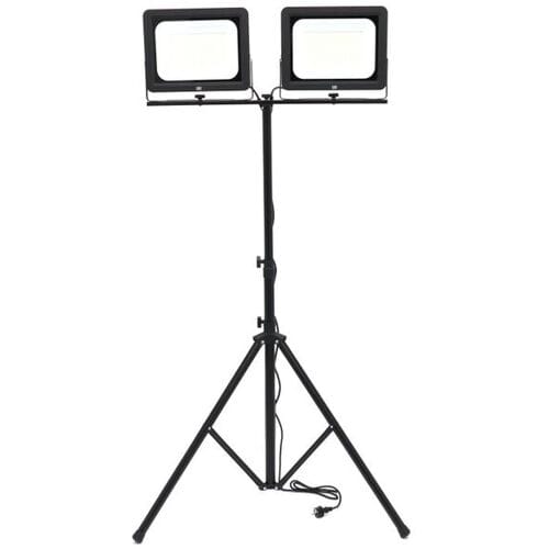 HBM dubbele LED bouwlamp met statief 200W 20.500 lm 5000K IP65 zwart