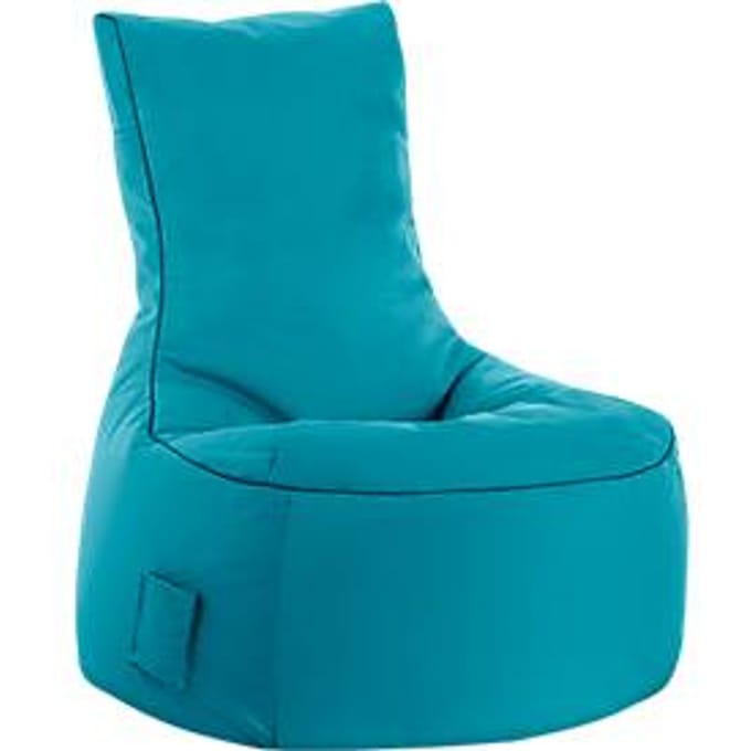 Zitzak swing scuba®, 100% polyester, wasbaar, B 650 x D 900 x H 950 mm, petrol