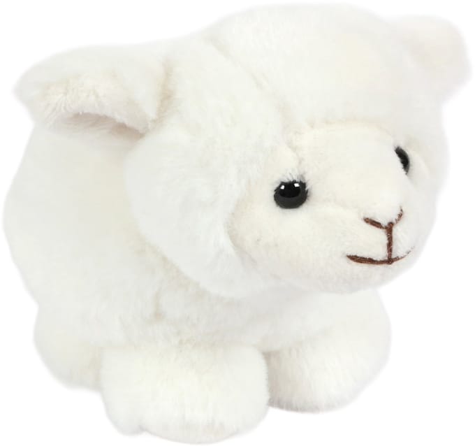PIA Soft Toys - Pluche Knuffeldier - Schaap in balvorm - 15 cm