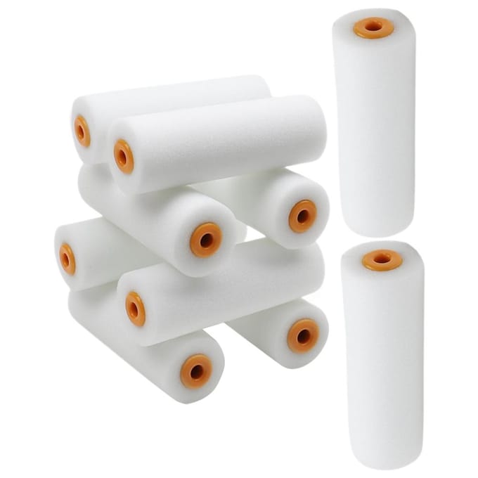 10 Stuks Spons Verfroller Kleine Verfrollerhoezen Vervanging Verfroller Pluche wit