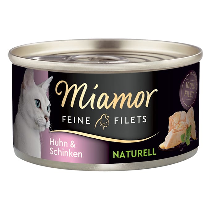 Voordeelpakket Miamor Fijne Filets Naturelle 24 x 80 g Kattenvoer - Kip & Ham