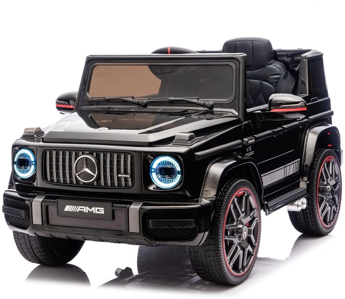 Mercedes G63 AMG Cabrio - Elektrische Kinderauto - 12V - met Afstandsbediening - Zwart