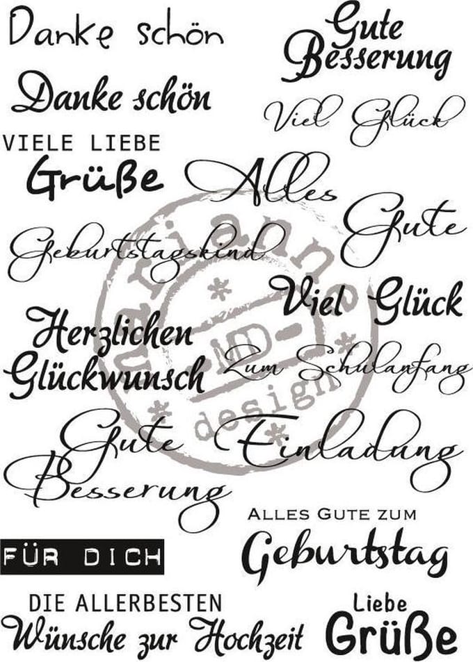 Clear Stamps Deutsche Grüssen