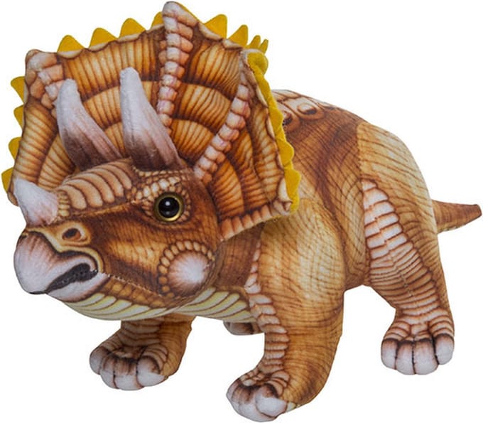 Nature Planet Dinosaurus knuffel - Triceratops - 30 cm - dinosauriër