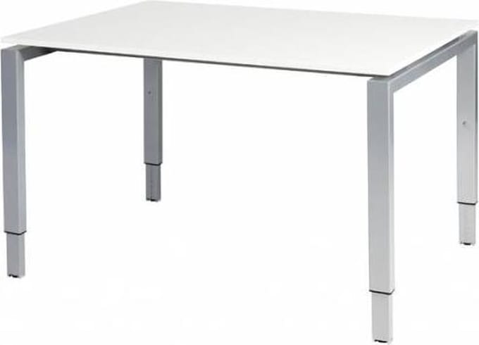 Verstelbaar Bureau - Domino 120x90 wit - alu frame