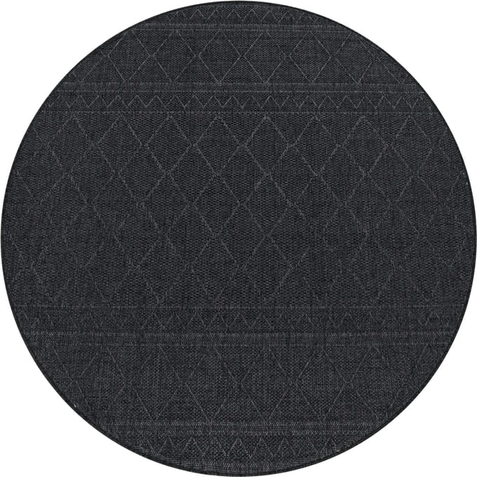 Binnen- en buitenkleed Verona grijs  120 cm rond
