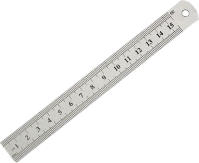 DW4Trading Liniaal 15 cm - RVS - Snijlat Inch en mm