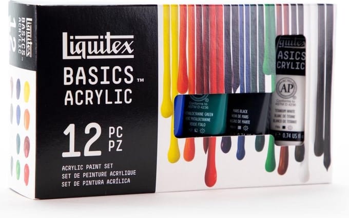 Liquitex Basics Acrylic - 12 kleuren - 22ml - 3699353