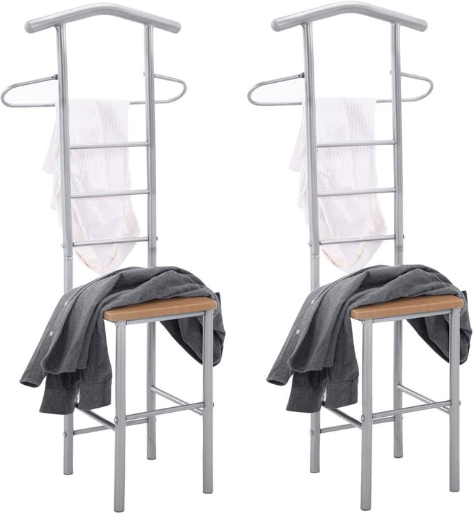 Kledingrek JIVO, set van 2 - beukenkleurig