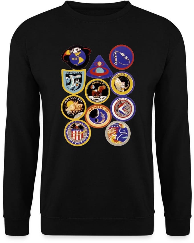 NASA Apollo-missie-insignes Sweater Heren