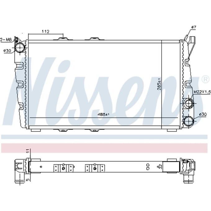 Radiator, motorkoeling NISSENS 64010